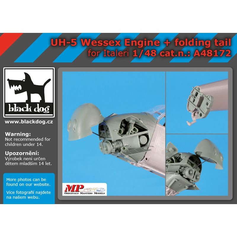 BLACK DOG A48172 1/48 UH-5 Wessex - Engine + Folding Tail for Italeri