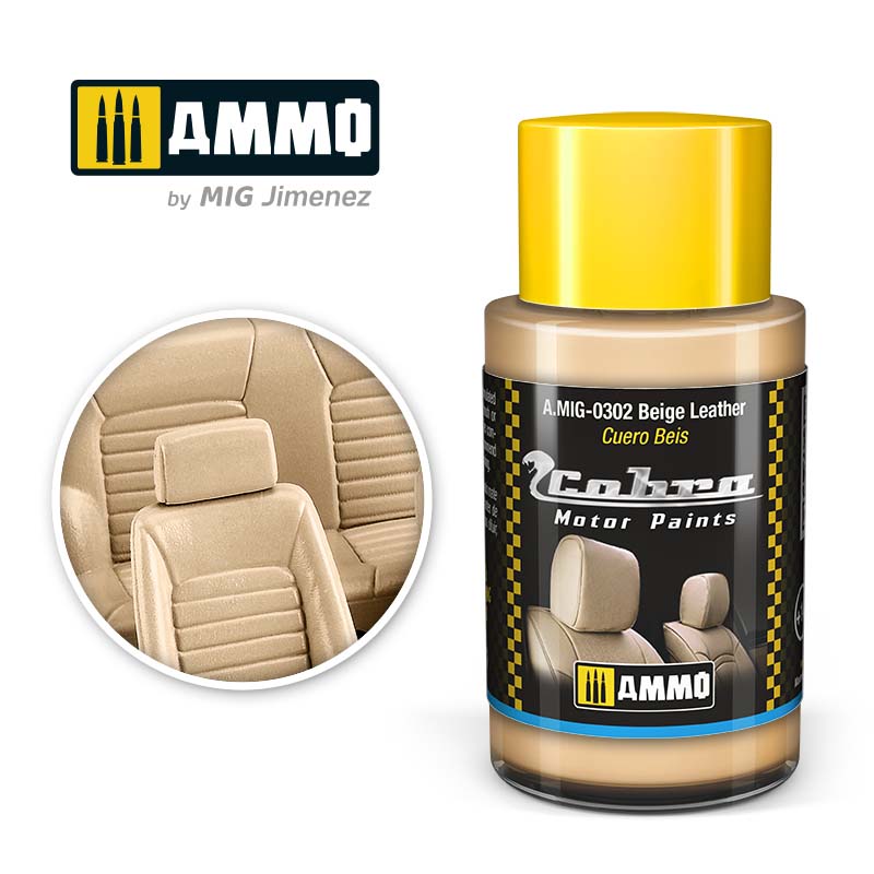 AMMO BY MIG A.MIG-0302 COBRA MOTOR PAINTS Beige Leather 30 ml.