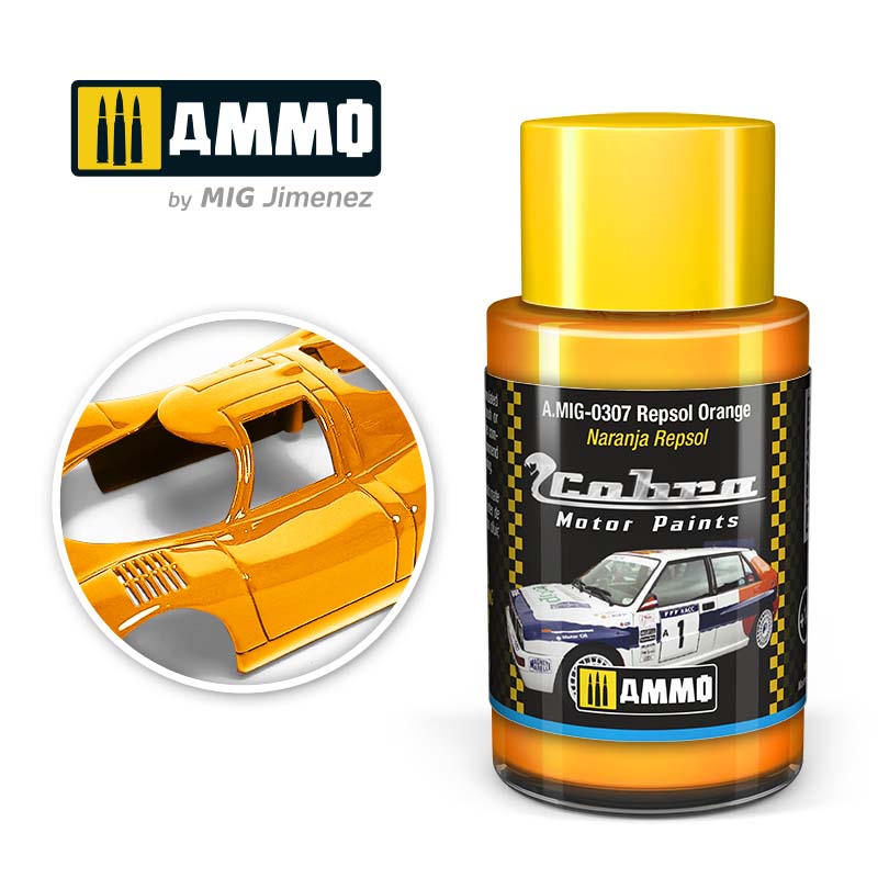 AMMO BY MIG A.MIG-0307 COBRA MOTOR PAINTS Repsol Orange 30 ml.