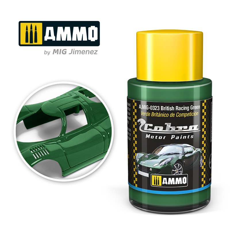 AMMO BY MIG A.MIG-0323 COBRA MOTOR PAINTS British Racing Green 30 ml.