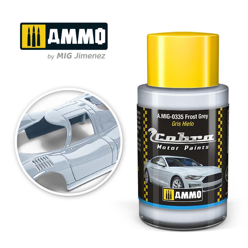 AMMO BY MIG A.MIG-0335 COBRA MOTOR PAINTS Frost Grey 30 ml.
