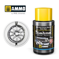 AMMO BY MIG A.MIG-0343 COBRA MOTOR PAINTS Chrome Effect for Black Gloss 30 ml.