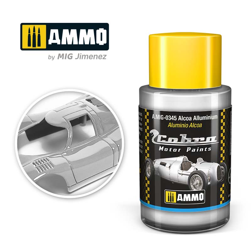 AMMO BY MIG A.MIG-0345 COBRA MOTOR PAINTS Alcoa Alluminium 30 ml.