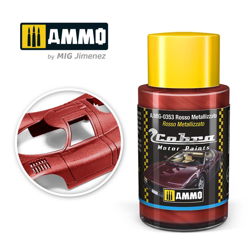 AMMO BY MIG A.MIG-0353 COBRA MOTOR PAINTS Rosso Metallizzato 30 ml.