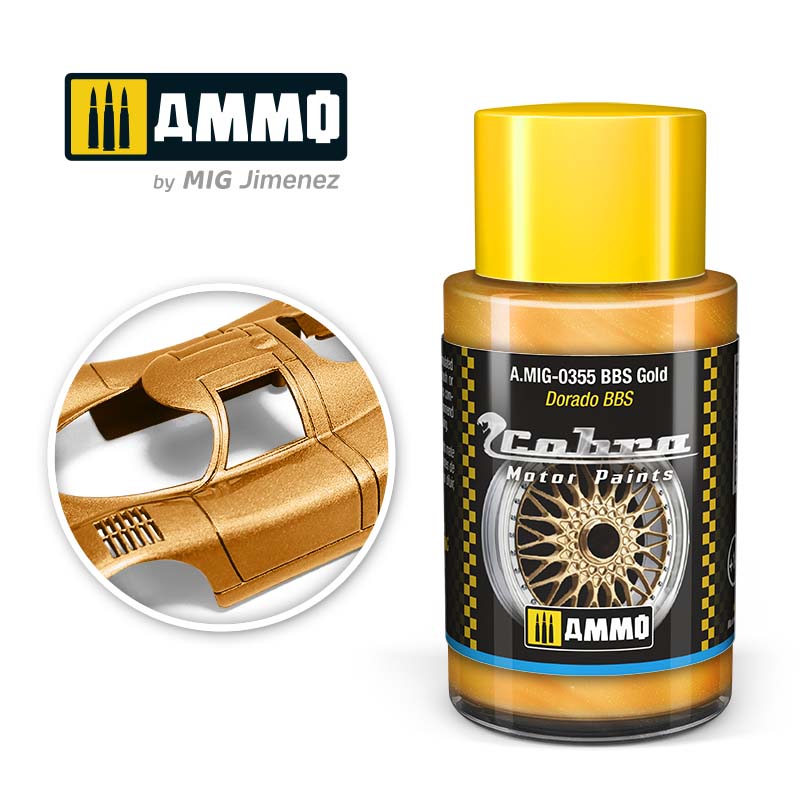 AMMO BY MIG A.MIG-0355 COBRA MOTOR PAINTS BBS Gold 30 ml.