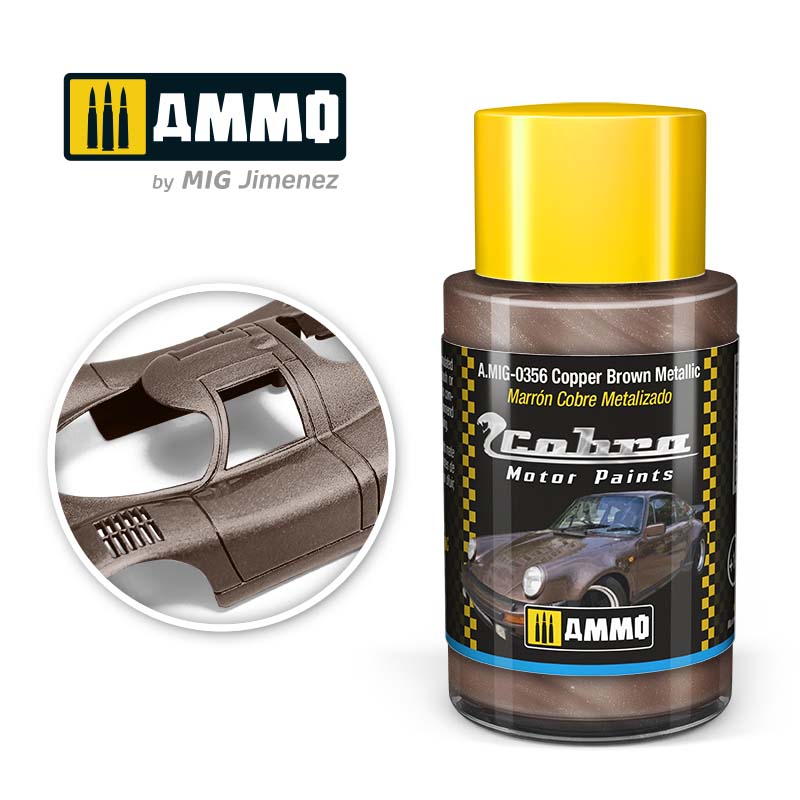 AMMO BY MIG A.MIG-0356 COBRA MOTOR PAINTS Copper Brown Metallic 30 ml.