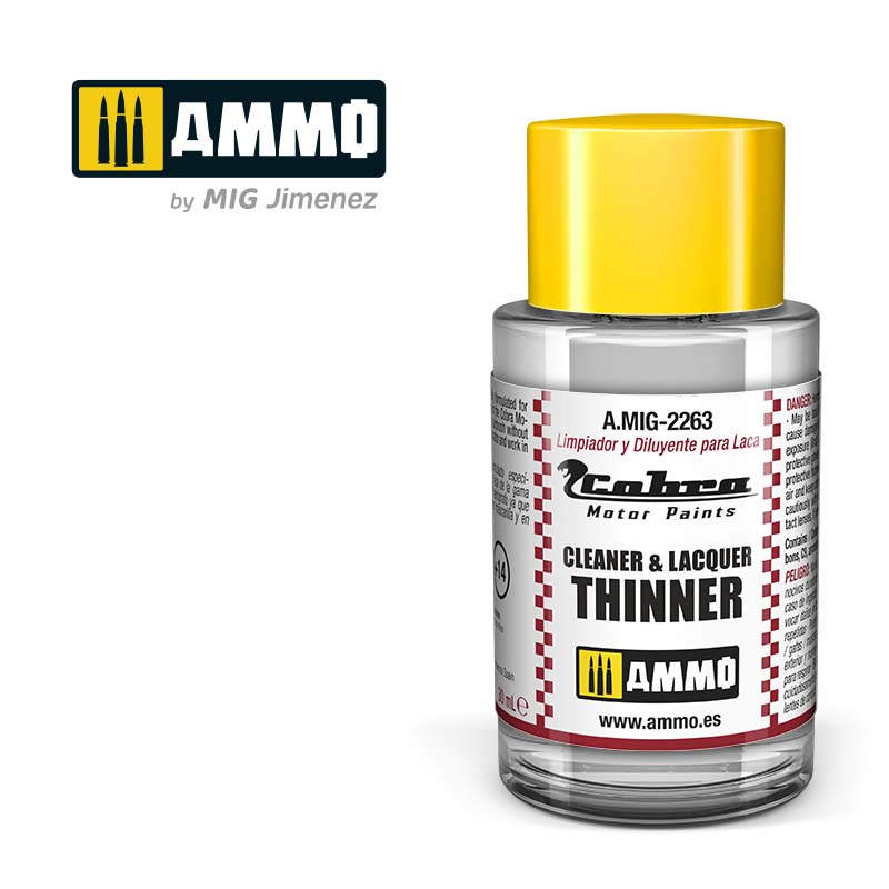 AMMO BY MIG A.MIG-2263 COBRA MOTOR PAINTS Lacquer Cleaner & Thinner 30 ml.