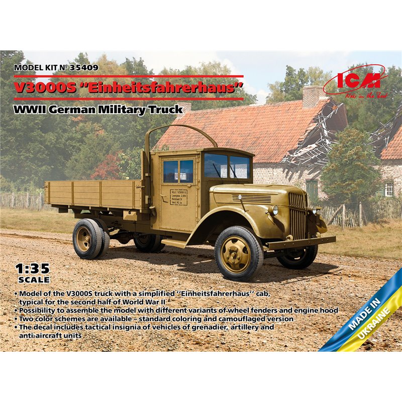 ICM 35409 1/35 V3000S Einheitsfahrerhaus, WWII German Military Truck