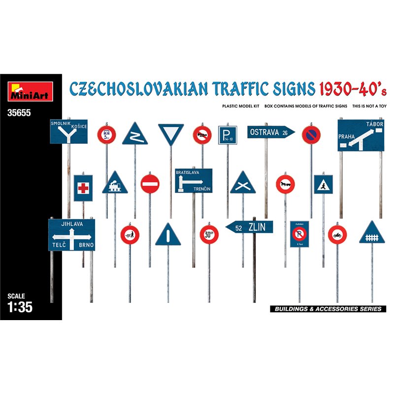 MINIART 35655 1/35 Czechoslovakian Traffic Signs 1930-40’s