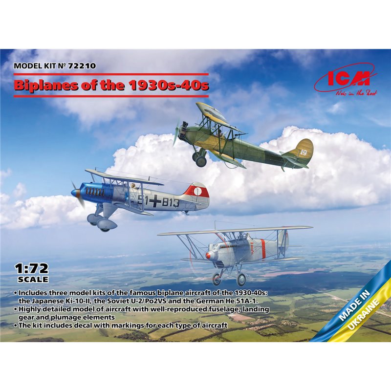 ICM 72210 1/72 Biplanes of the 1930s and 1940s (??-51A-1, Ki-10-II, U-2/Po-2VS)