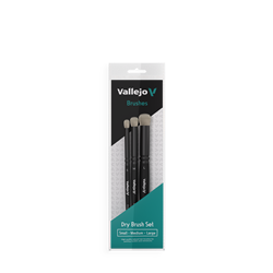 VALLEJO B07990 Dry Brush Set - Natural Hair (S, M & L)