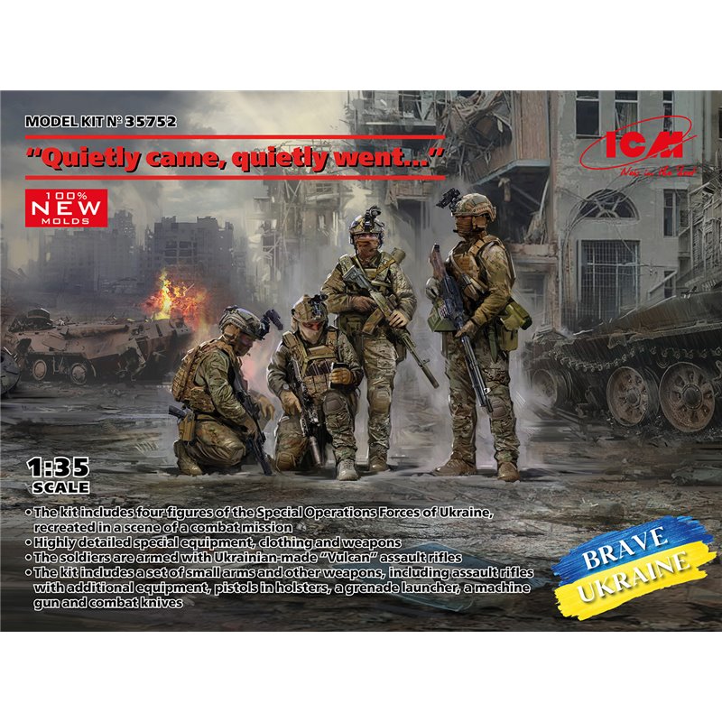 ICM 35752 1/35 Quietly came,quietly went."Special Operations Forces of Ukraine(4 fig)new molds