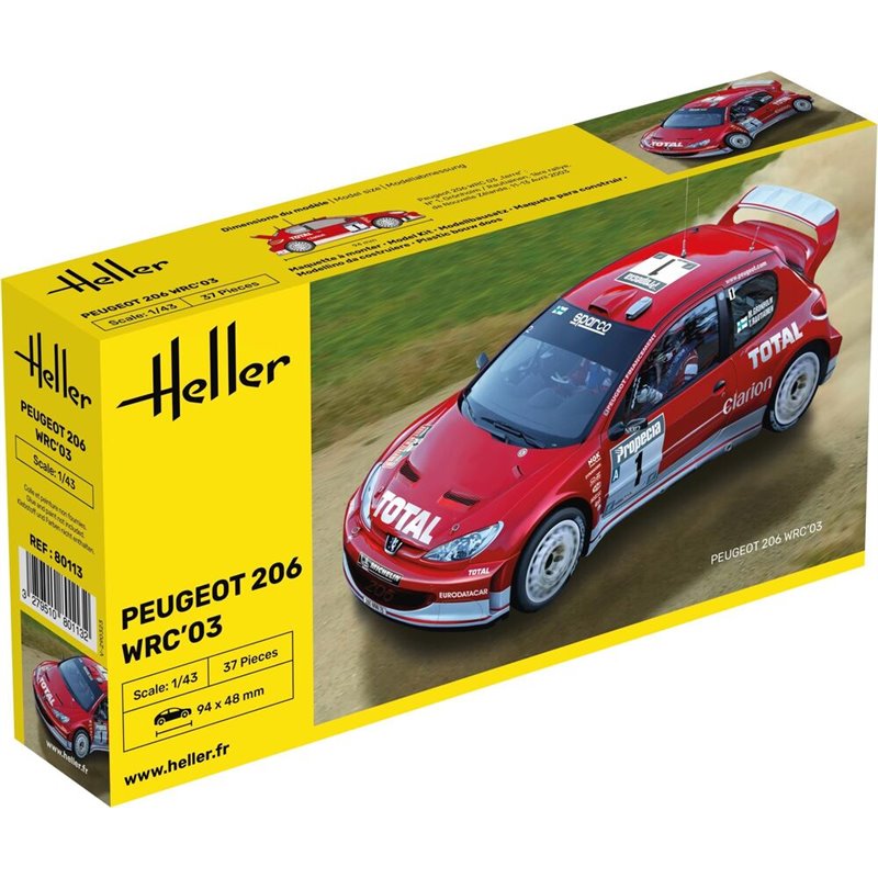 HELLER 80113 1/43 Peugeot 206 WRC'03
