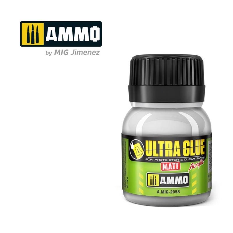 AMMO BY MIG A.MIG-2058 Ultra Glue Matt - for Etch, Clear Parts & More (Acrylic Waterbase Glue) 40ml