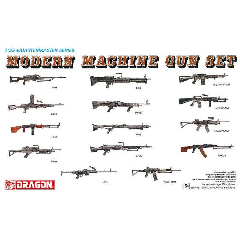 DRAGON 3806 1/35 Modern Machine Gun Set