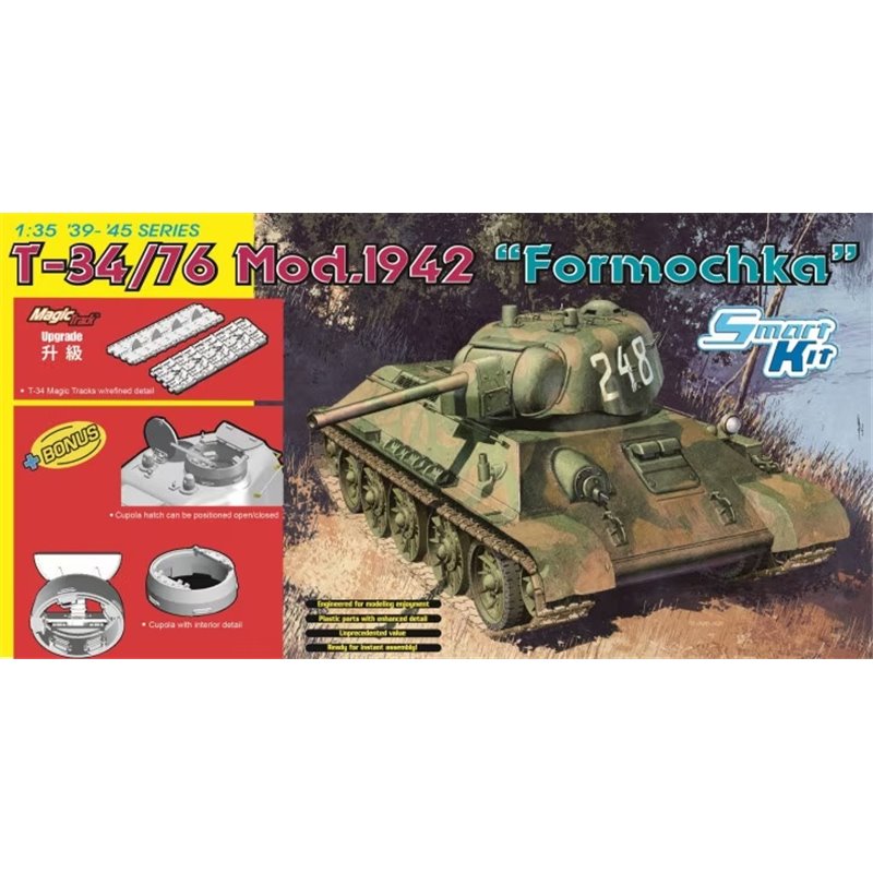 DRAGON 6401 1/35 T-34/76 Mod. 1942 Formochka