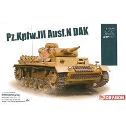 DRAGON 7634 1/72 Pz.Kpfw.III Ausf. N Dak W/Neo Tra