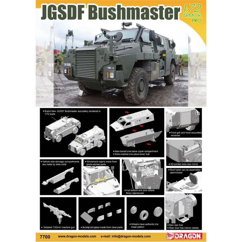 DRAGON 7700 1/72 Jgsdf Bushmaster