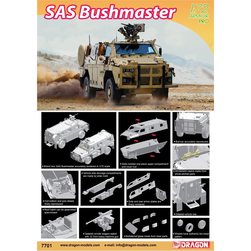 DRAGON 7701 1/72 Sas Bushmaster