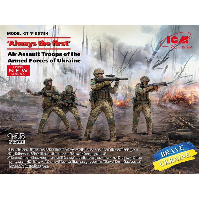 ICM 35754 1/35 Always the first,Air Assault Troops of the Armed Forces of Ukra(4 fig)new molds