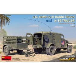 MINIART 35418 1/35 U.S. Army K51 Radio Truck with K52 Trailer