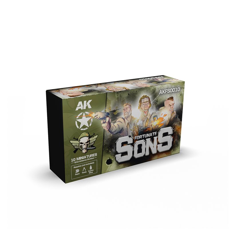 AK INTERACTIVE AKFS0010 FORTUNATE SONS · 101ST AIRBORNE DIVISION · 10 MINIATURES
