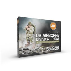 AK INTERACTIVE AK11778 US AIRBORNE DIVISION, D-DAY WARGAME STARTER SET 14 COLORS & 1 FIGURE