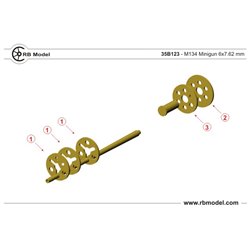 RB MODEL 35B123 1/35 M134 Minigun 6 x 7,62mm