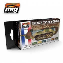 AMMO BY MIG A.MIG-7110 Acrylic Paint Set (6 jars) IWW & IIWW French Camo Colors 17ml