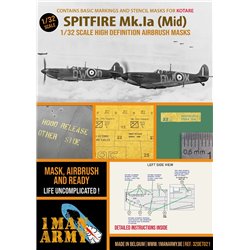 1MANARMY 32DET021 1/32 MASK for Supermarine Spitfire Mk.Ia Kotare