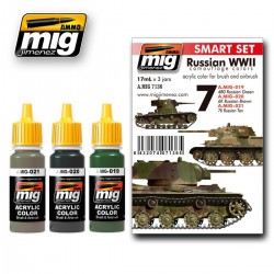 AMMO BY MIG A.MIG-7136 Acrylic Paint Set (3 jars) Russian WWII Colors 17ml