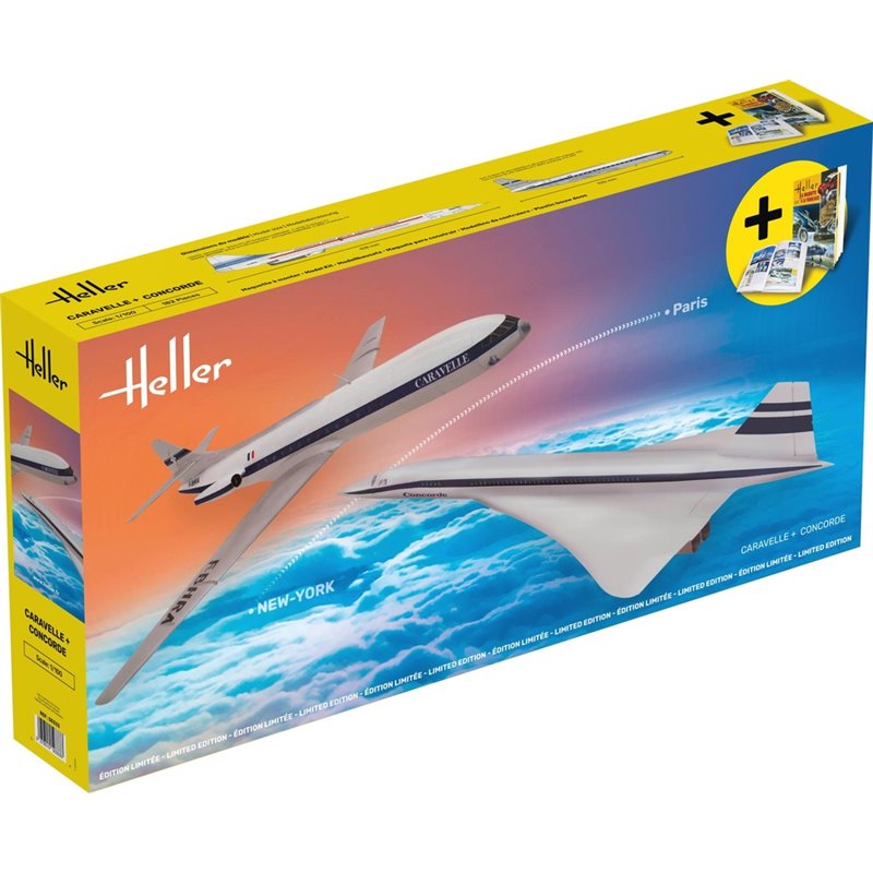 HELLER 50333 1/100 Caravelle + Concorde