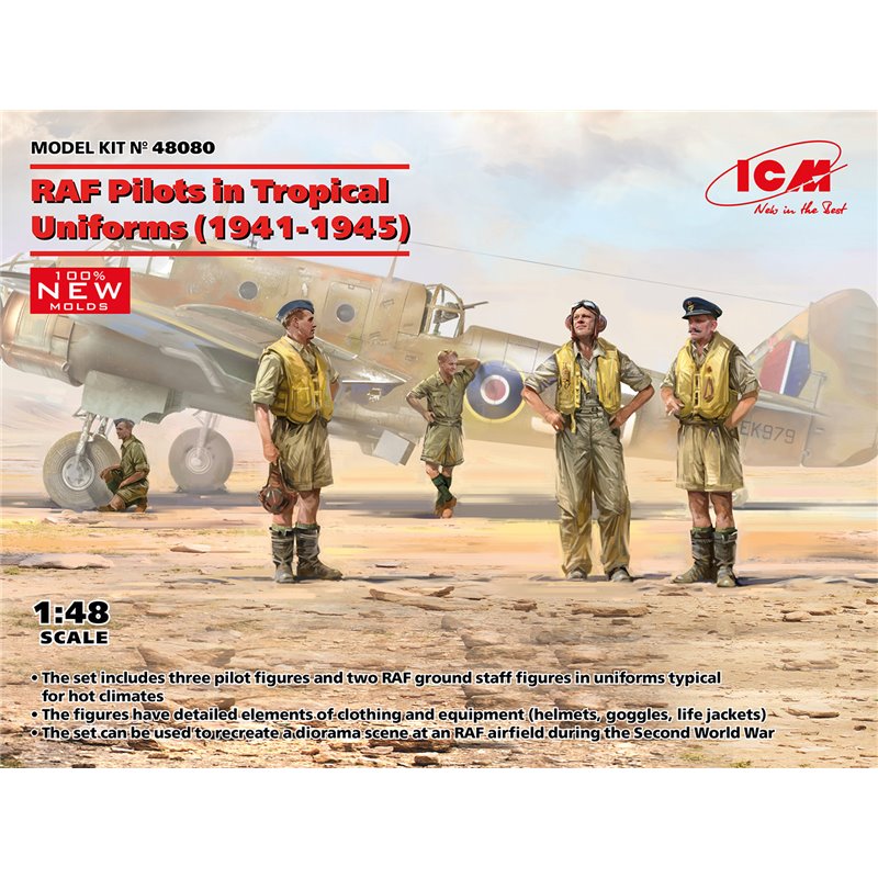 ICM 48080 1/48 RAF Pilots in Tropical Uniforms (1941-1945) 