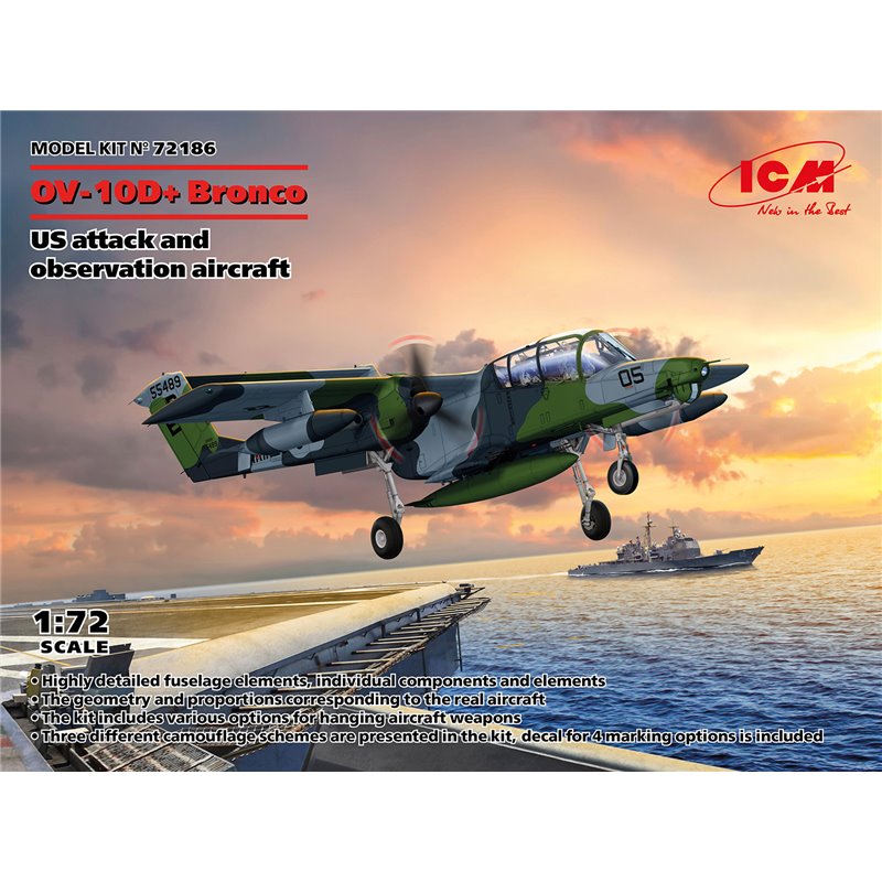 ICM 72186 1/72 OV-10D+ Bronco, US attack and observation aircraft