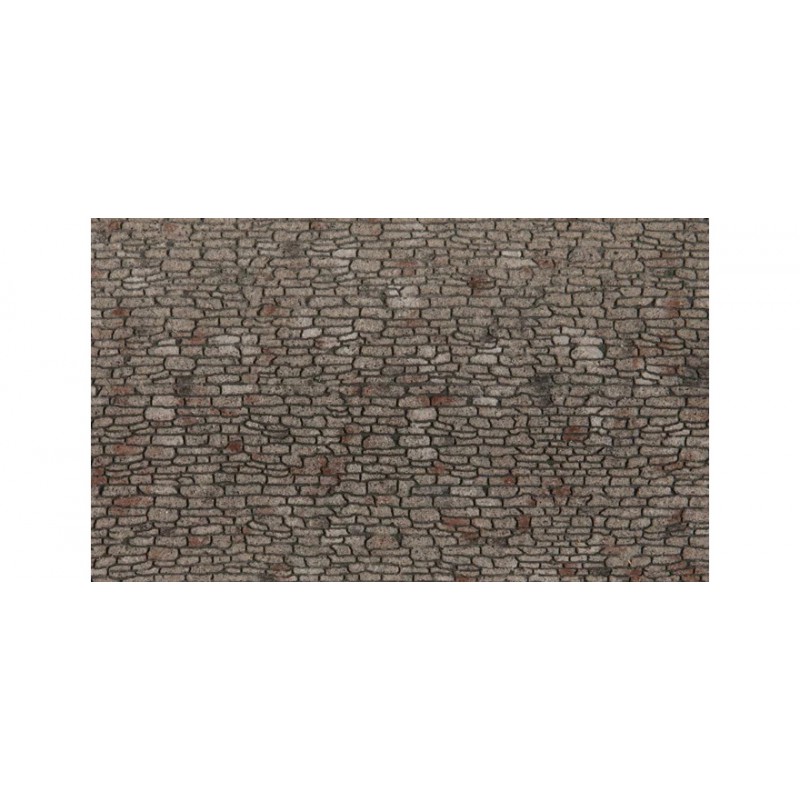NOCH 60371 1/87 Feuille structurée 3D « Mur de moellon »