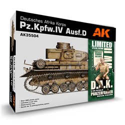 AK INTERACTIVE AK35504-A 1/35 Pz.Kpfw.IV Ausf.D Afrika Korps + DAK Panzerfahrer