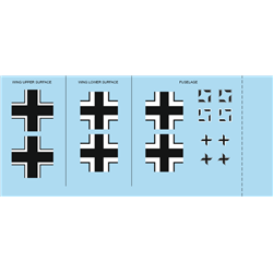 EDUARD D48043 1/48 Bf 109F-2 national insignia for Eduard