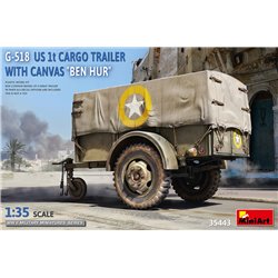 MINIART 35443 1/35 G-518 US 1 ton Cargo Trailer Ben Hur w/Canvas