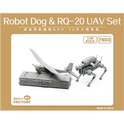 MAGIC FACTORY 7503 1/35 Armed Robot Dog & RQ-20 UAV Set