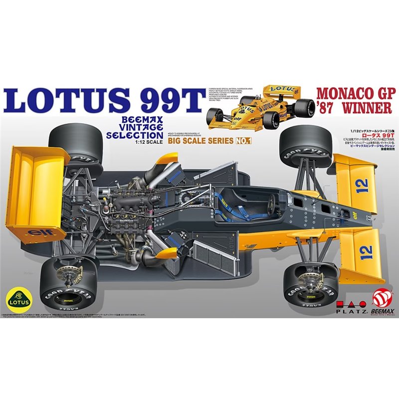 NUNU BX12001 1/12 Lotus 99T 1987 World Champion Monaco GP#12