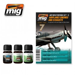 AMMO BY MIG A.MIG-7420 Pigment Kit Airplanes Engines 3x35ml