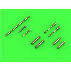 MASTER MODEL AM-72-155 1/72 F4F-3 Wildcat LATE - .50 Browning gun barrels with round holes & Pitot Tube (two options)