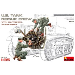 MINIART 35461 1/35 U.S. Tank Repair Crew w/Continental W-670 Engine