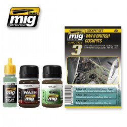 AMMO BY MIG A.MIG-7432 Weathering Set WWII British Cockpits 3p