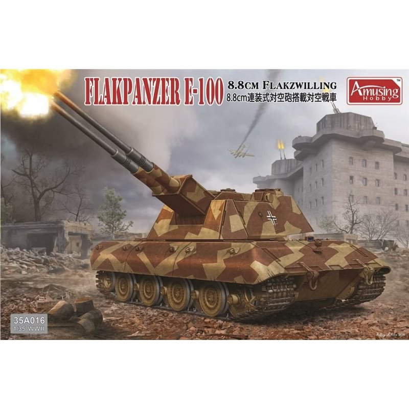 AMUSING HOBBY 35A016 1/35 8.8cm Flakzwilling Flakpanzer E-100