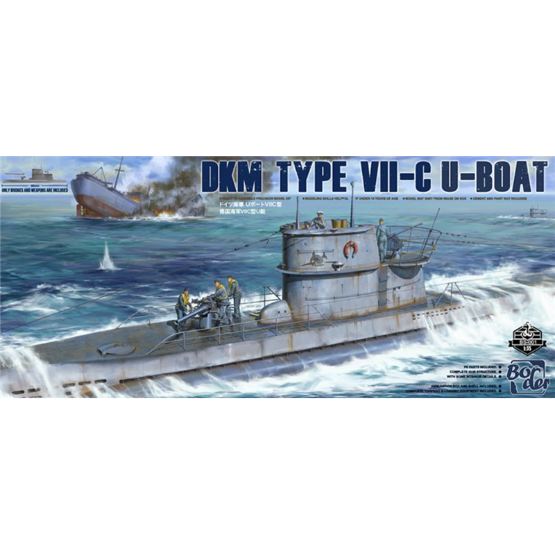 BORDER MODEL BS-001 1/35 DKM Type VII-C U-Boat Upper Deck
