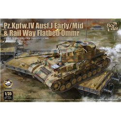 BORDER MODEL BT-025 1/35 Pz.Kpfw. IV Ausf. J Early/Mid & Railway Flatbed Ommr