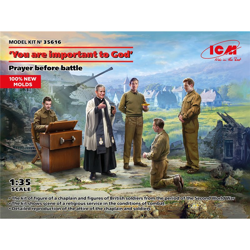 ICM 35616 1/35 'You are important to God'. Prayer before battle (100% new molds)