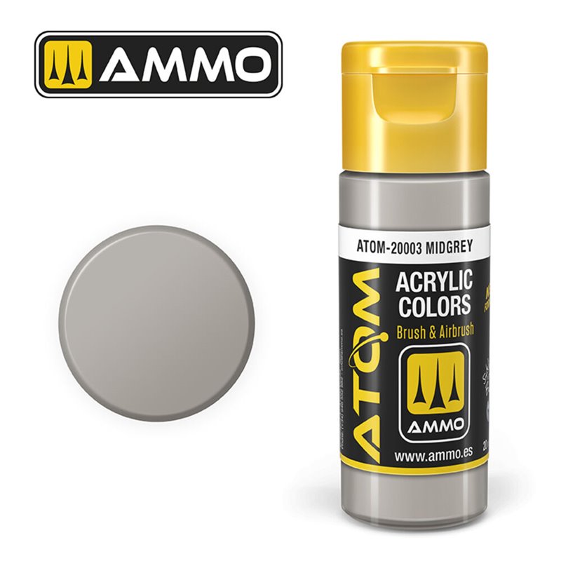 AMMO BY MIG ATOM-20003 ATOM COLOR Midgrey 20 ml.