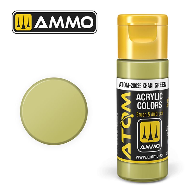 AMMO BY MIG ATOM-20025 ATOM COLOR Khaki Green 20 ml.